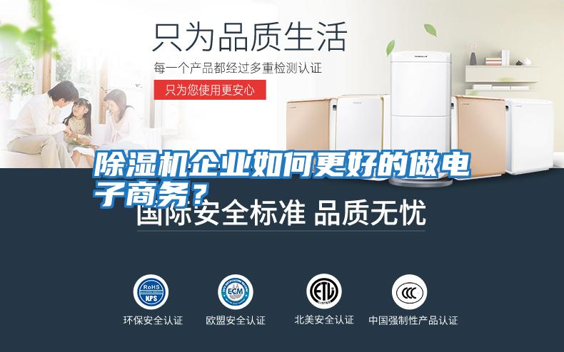 除濕機(jī)企業(yè)如何更好的做電子商務(wù)？