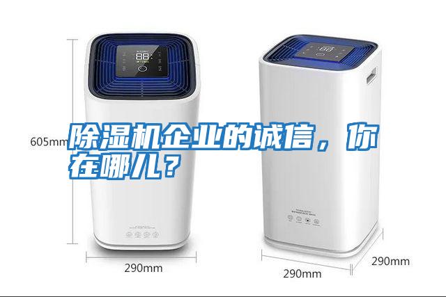 除濕機(jī)企業(yè)的誠信，你在哪兒？