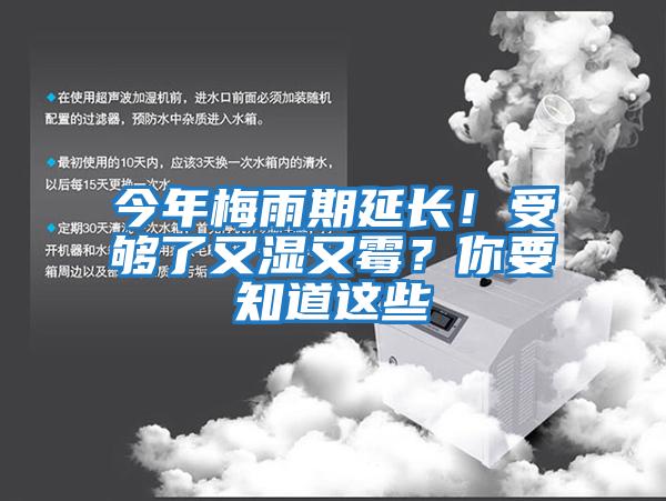 今年梅雨期延長！受夠了又濕又霉？你要知道這些